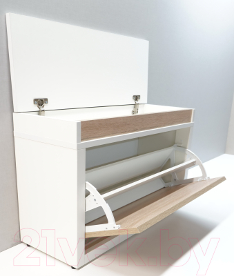 Тумба для обуви Элана 1к.80 (белый/дуб сонома)
