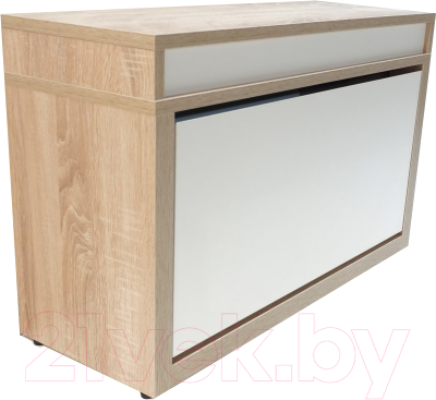 Тумба для обуви Элана 1к.80 (дуб сонома/белый) - фото