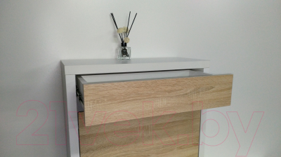 Тумба для обуви Элана 2.70ш (белый/дуб сонома)