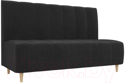 Скамья кухонная мягкая Лига Диванов Ральф 241 / 104139 (велюр, черный) - фото