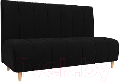 Скамья кухонная мягкая Лига Диванов Ральф 241 / 104144 (микровельвет, черный) - фото