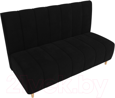Скамья кухонная мягкая Лига Диванов Ральф 241 / 104144 (микровельвет, черный)