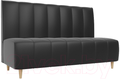 Скамья кухонная мягкая Лига Диванов Ральф 241 / 104151 (экокожа, черный) - фото