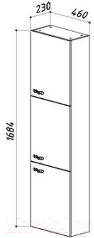 Шкаф для ванной Belux Версаль ПН51