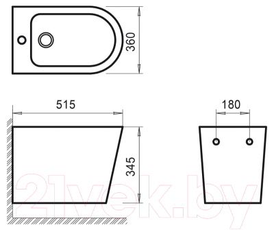 Биде подвесное BelBagno BB053BH