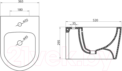 Биде подвесное BelBagno BB105BH