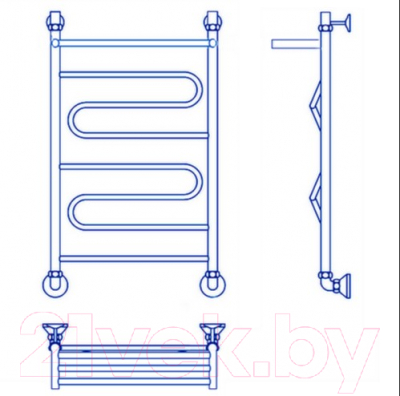 Полотенцесушитель водяной Маргроид Вид 1 80x50