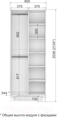Шкаф Аквилон Розалия №22 (лиственница белая)