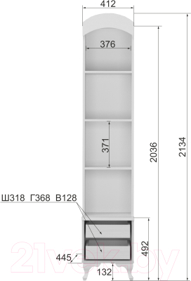 Стеллаж Аквилон Розалия №5.2