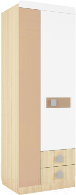 Шкаф Аквилон Стиль №2 (туя светлая/кофе с молоком) - фото