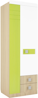 Шкаф Аквилон Стиль №2 (туя светлая/лайм) - фото
