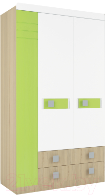 Шкаф Аквилон Стиль №25 (туя светлая/лайм) - фото