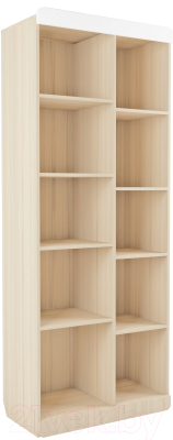 Шкаф с витриной Аквилон Стиль №5.3 (туя светлая/лайм)