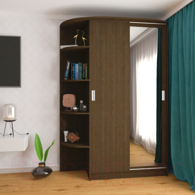 Шкаф-купе Кортекс-мебель Лагуна ШК04-01 (венге, левая консоль)