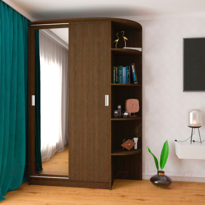 Шкаф-купе Кортекс-мебель Лагуна ШК04-01 (венге, правая консоль)