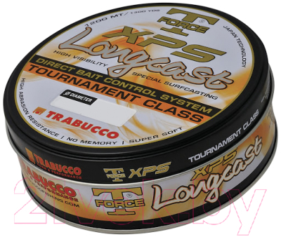 Леска монофильная Trabucco T-Force Long Cast Fluo 0.28мм 1200м / 053-49-280 - фото