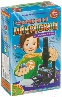 Микроскоп оптический Bondibon Японские опыты. Поляризационный микроскоп / ВВ1188 - фото