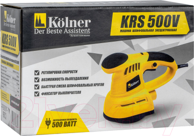 Эксцентриковая шлифовальная машина Kolner KRS 500V
