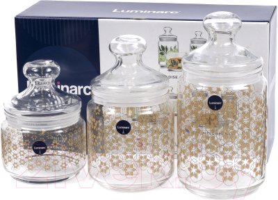Набор емкостей для хранения Luminarc Golden Flower Q0572 - фото