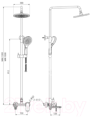 Душевая система Esko ST300