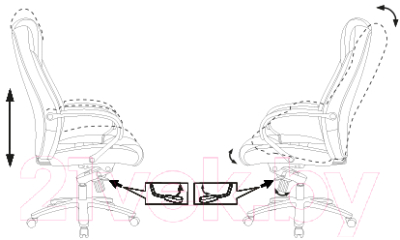 Кресло офисное Бюрократ T-9923SL (черный кожа/крестовина хром)