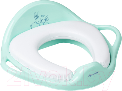 Детская накладка на унитаз Tega Кролики / KR-020-105 (мятный) - фото