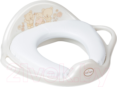 Детская накладка на унитаз Tega Мишка / MS-020-118 (белый жемчуг) - фото