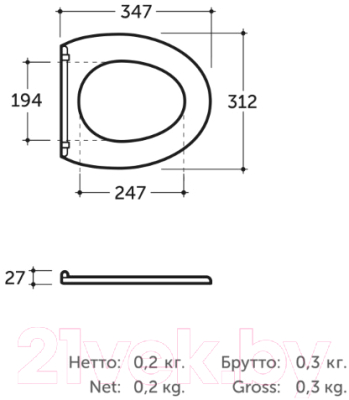 Унитаз напольный Керамин Литл Детский Инкоер (с полипропиленовым сиденьем)