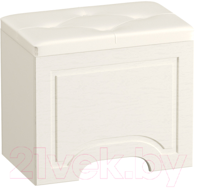 Пуф Mobi Ливерпуль 14.02 (белый/ясень ваниль/кожзам гранд белый) - фото