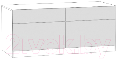 Тумба Mobi Ливерпуль (белый/ясень ваниль НМ-1012-100 ПВХ)