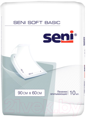 Набор пеленок одноразовых впитывающих Seni Basic Soft 90x60 - фото