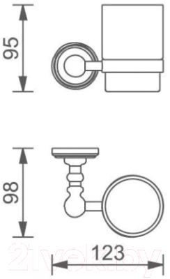 Стакан для зубной щетки и пасты Aquanet 4684