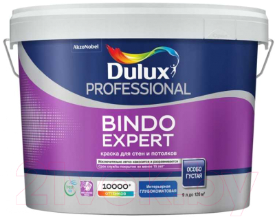 Краска Dulux Prof Bindo Expert для стен и потолков - фото