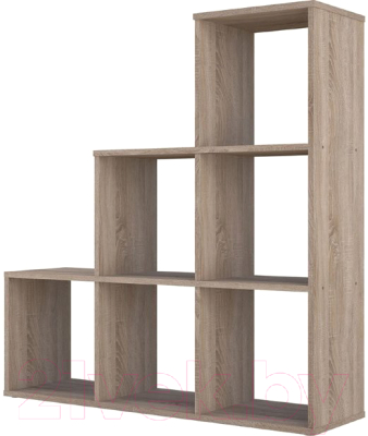 Стеллаж Polini Kids Home Smart Каскадный 6 секций (дуб) - фото
