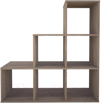 Стеллаж Polini Kids Home Smart Каскадный 6 секций (дуб)