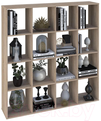 Стеллаж Polini Kids Home Smart Кубический 16 секций (дуб)