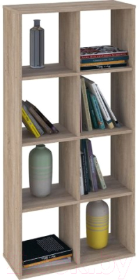 Стеллаж Polini Kids Home Smart Кубический 8 секций (дуб)