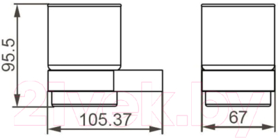 Стакан для зубной щетки и пасты Aquanet 5684MB