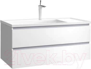 Тумба под умывальник Belux Фаворит НП 120-02 (1, белый глянцевый) - фото