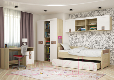 Письменный стол Аквилон Стиль №17 (туя светлая/кофе с молоком)