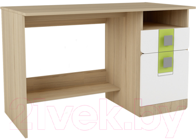 Письменный стол Аквилон Стиль №17 (туя светлая/лайм) - фото