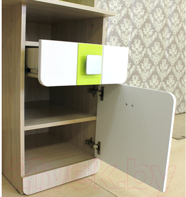 Письменный стол Аквилон Стиль №17 (туя светлая/лайм)