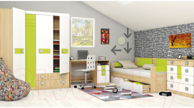 Кровать-тахта детская Аквилон Стиль №800.4