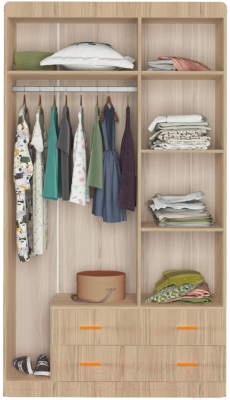 Шкаф Аквилон Кот №25 (туя светлая/белый)