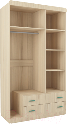 Шкаф Аквилон Кот №25 (туя светлая/белый)