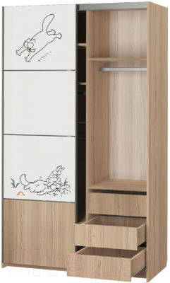 Шкаф Аквилон Кот №27 (туя светлая/белый)
