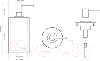 Дозатор для жидкого мыла Bemeta 145609320