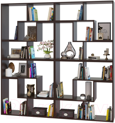Стеллаж Сокол-Мебель Из 8 модулей (венге) - фото