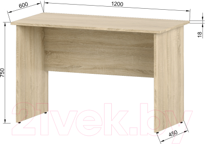 Письменный стол Славянская столица С-2-12 (дуб сонома)