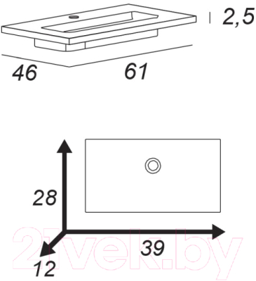 Умывальник Cezares 50203